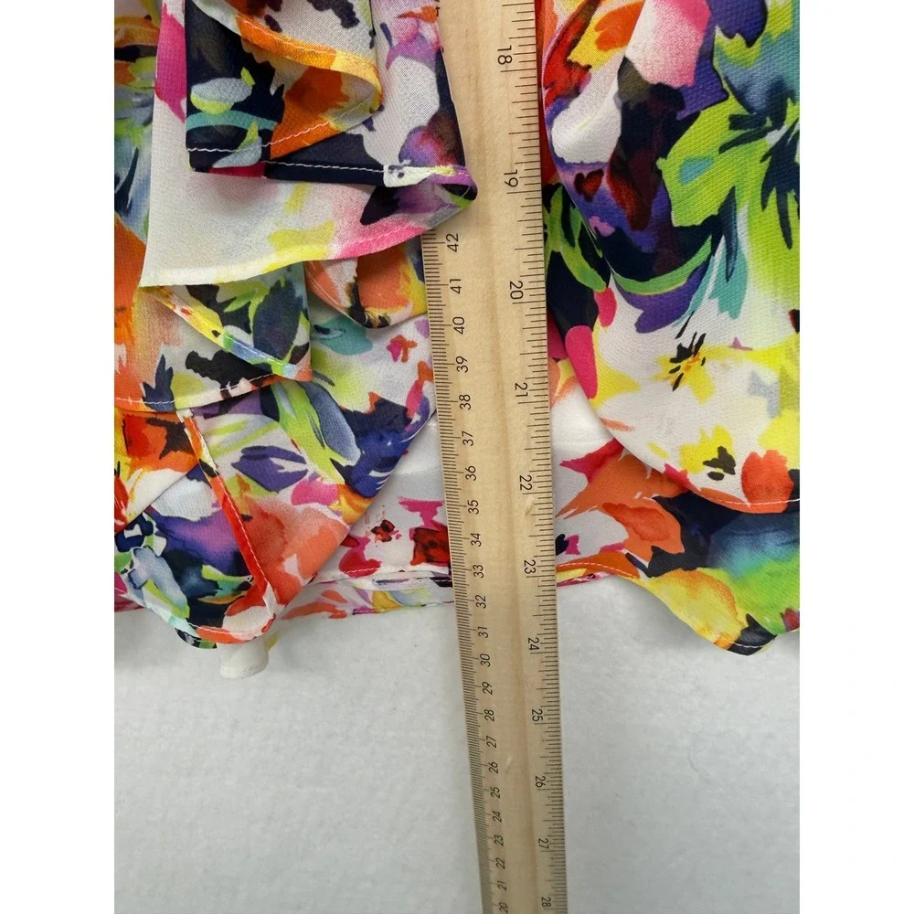 Lauren Ralph Lauren Floral Tiered Ruffle Skirt Multicolor 12 L NWOT New
